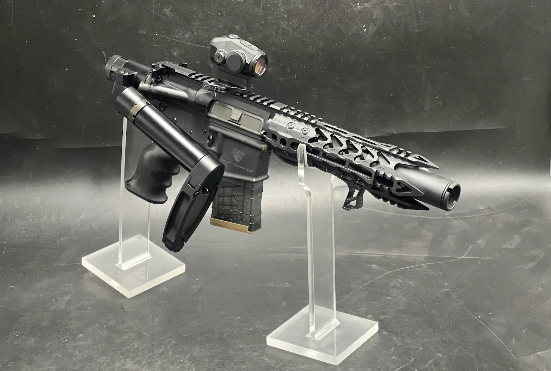 Suppressor READY! Folding 5" Micro War Lance 300 SCW AR-15 Pistol