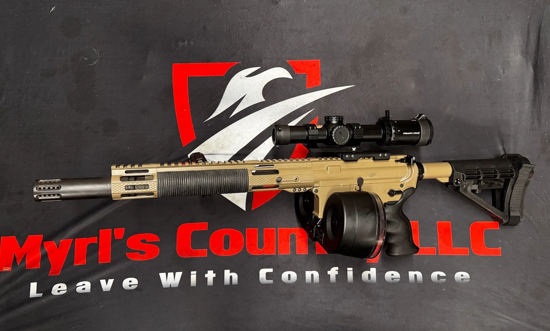 FDE 14.5" 5.56 Leather AR-15 Pistol with Franklin BFS III Binary Trigger