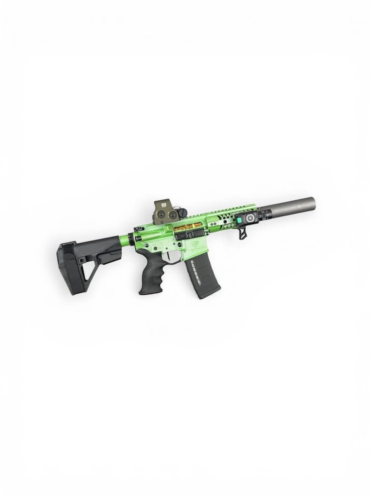 Micro Suppressed Green Goblin AR-15 Pistol – 5" Barrel – 300 AAC or 5.56 NATO