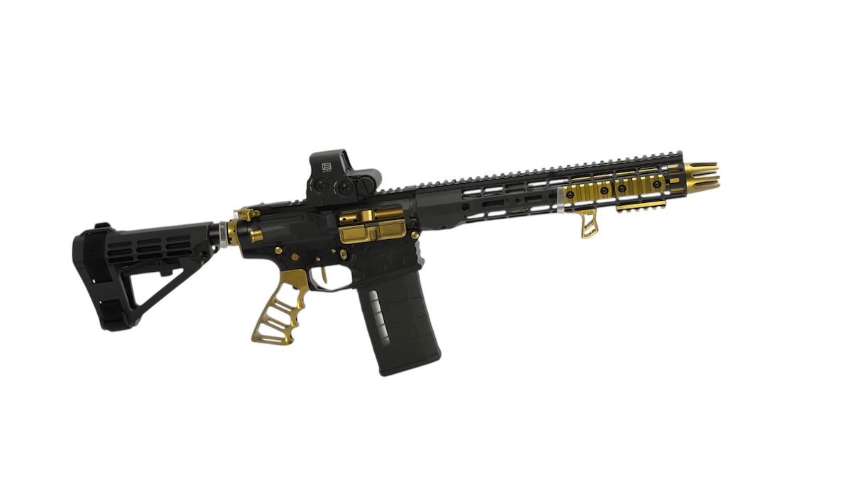 12.5" M5 Golden Zombie Punisher AR-10 Pistol — Titanium BCG — Rave 140 Trigger — .308 Winchester - Image 5