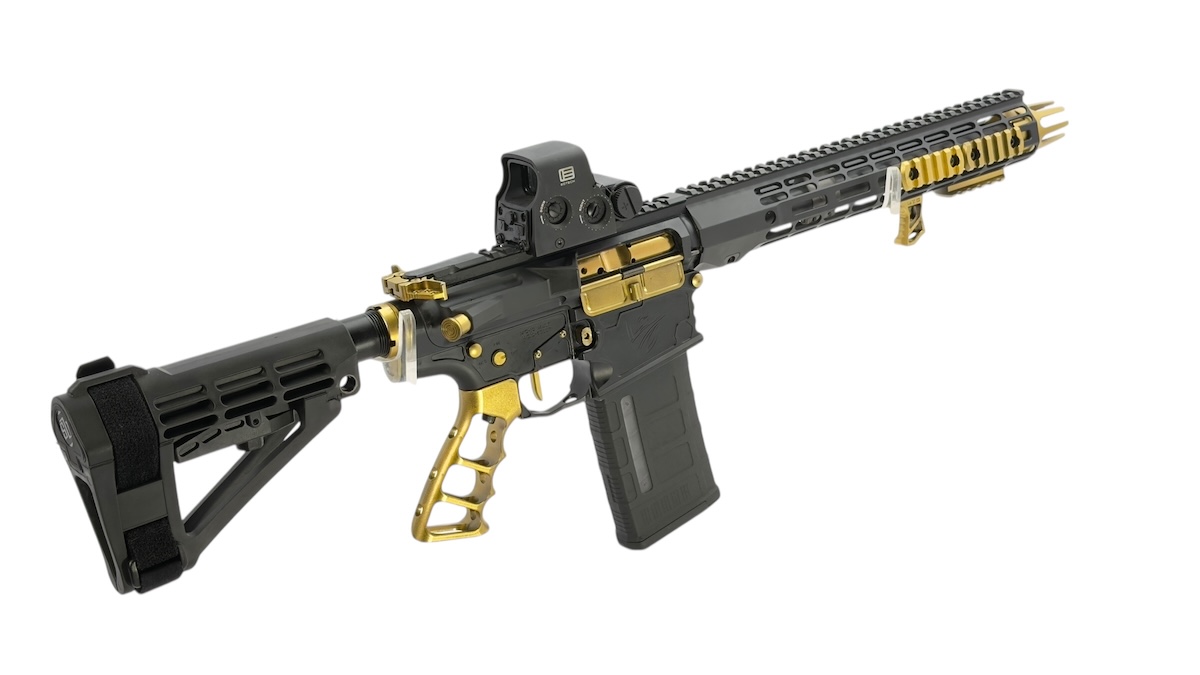 12.5" M5 Golden Zombie Punisher AR-10 Pistol — Titanium BCG — Rave 140 Trigger — .308 Winchester - Image 4
