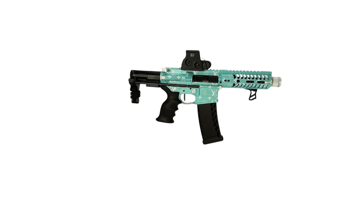 9mm or 5.7x28 Micro Tiffany Blue Louis Vuitton AR-15 Pistol — Limited Edition