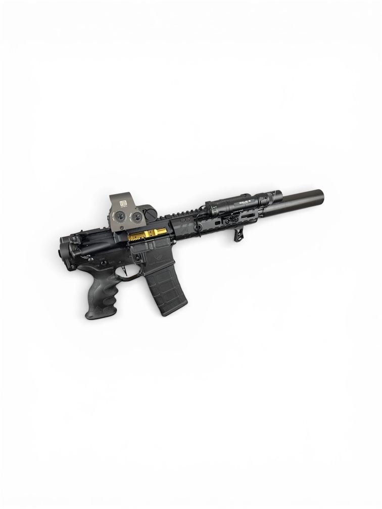 Myrl’s 7.5" Suppressed, Folding Elite AR-15 Pistol – 5.56 NATO or 300 Blackout