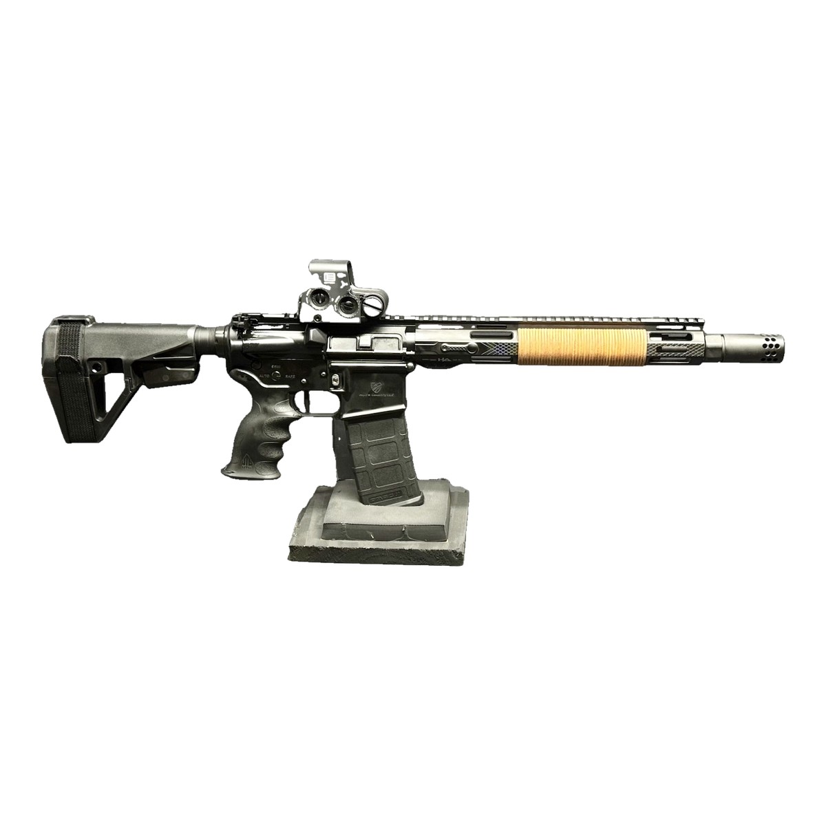 Leather-Wrapped 14.5″ AR-15 Pistol – 5.56 NATO
