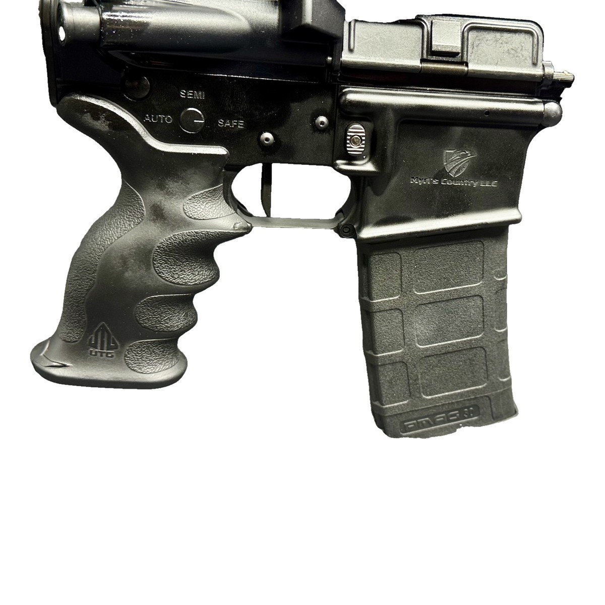 Leather-Wrapped 14.5″ AR-15 Pistol – 5.56 NATO 2 Leather-Wrapped 14.5″ AR-15 Pistol – 5.56 NATO, view 2