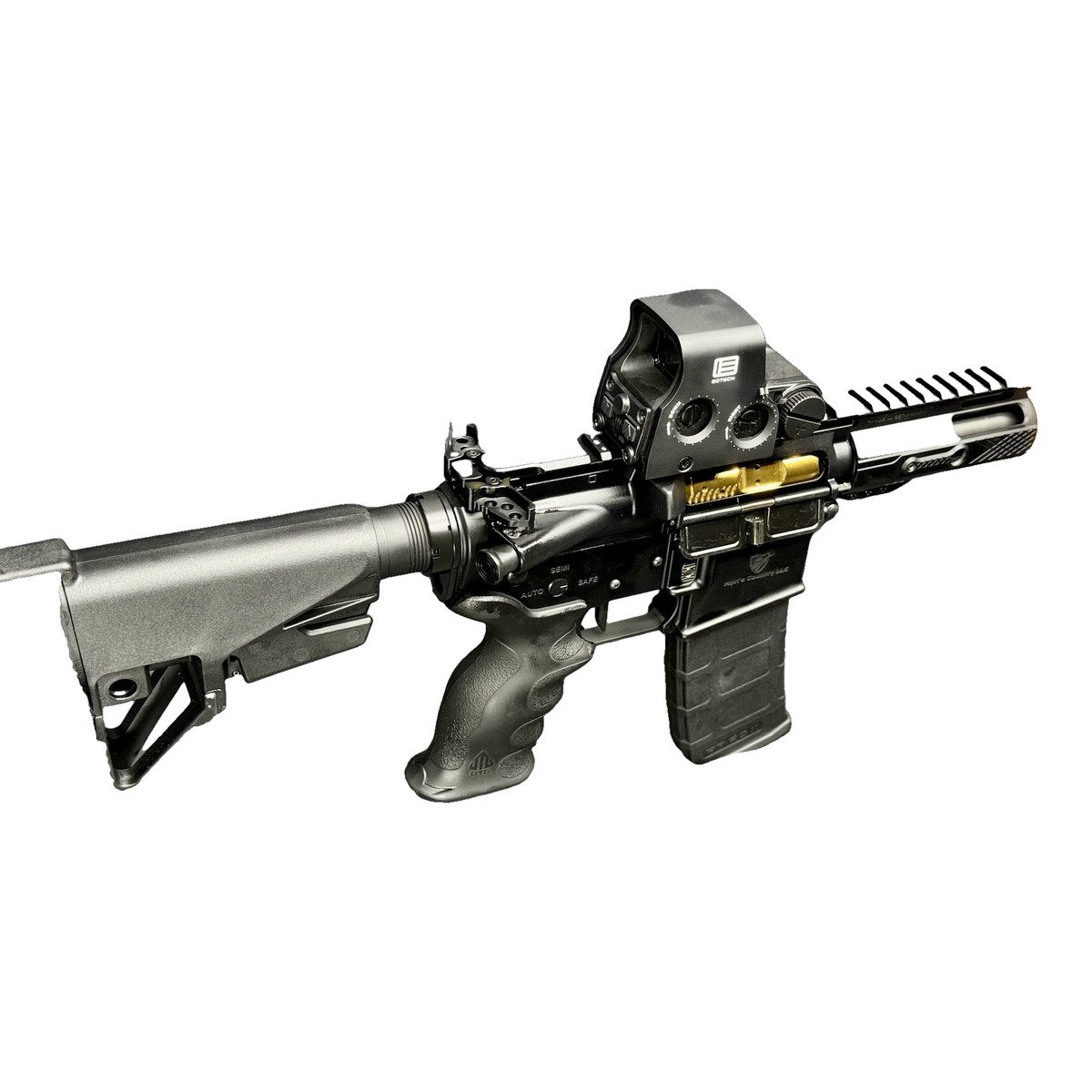 Leather-Wrapped 14.5″ AR-15 Pistol – 5.56 NATO 3 Leather-Wrapped 14.5″ AR-15 Pistol – 5.56 NATO, view 3