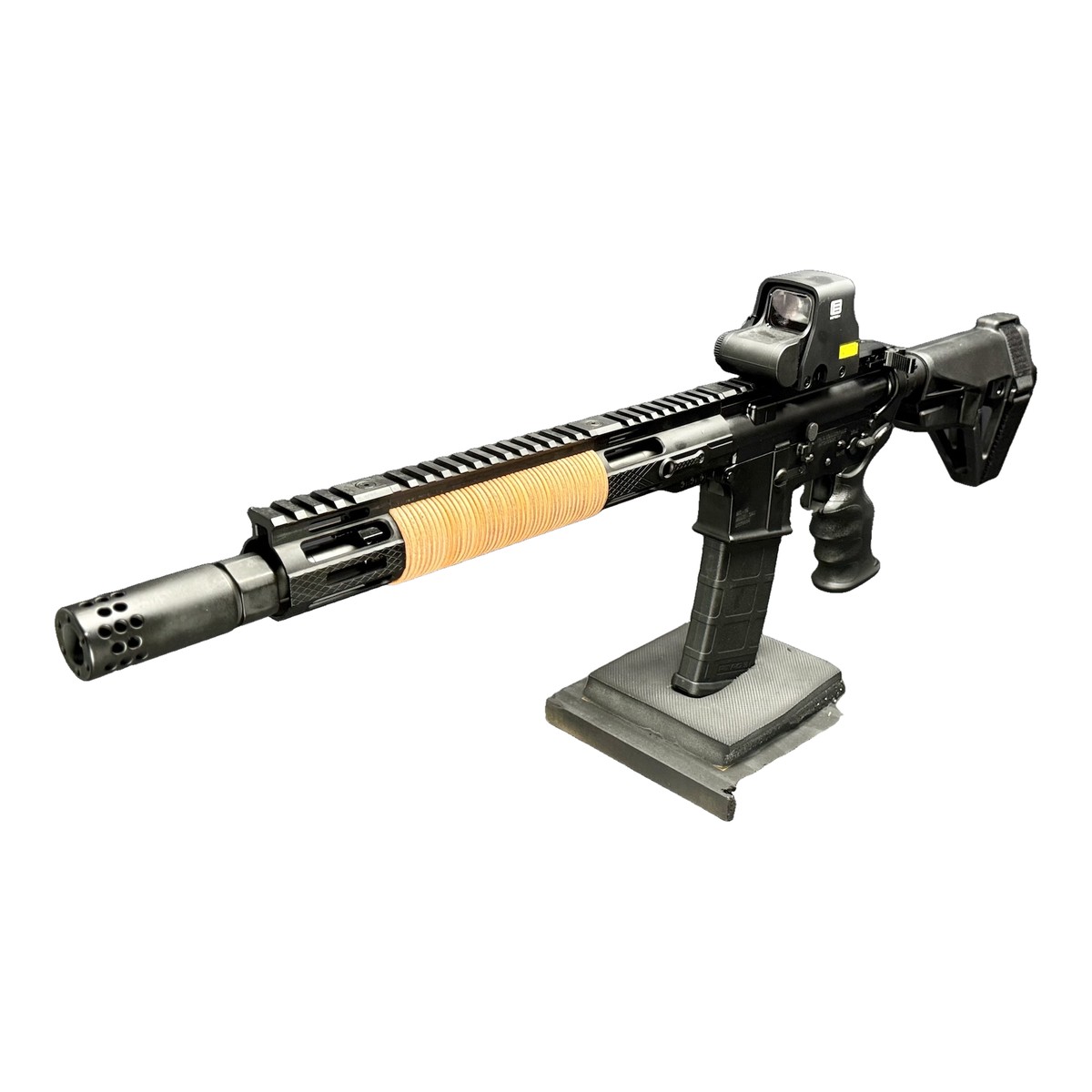 Leather-Wrapped 14.5″ AR-15 Pistol – 5.56 NATO 4 Leather-Wrapped 14.5″ AR-15 Pistol – 5.56 NATO, view 4