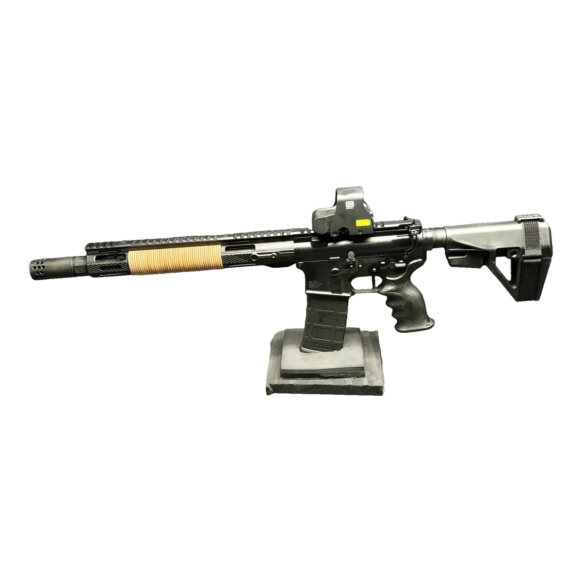Leather-Wrapped 14.5″ AR-15 Pistol – 5.56 NATO 5 Leather-Wrapped 14.5″ AR-15 Pistol – 5.56 NATO, view 5