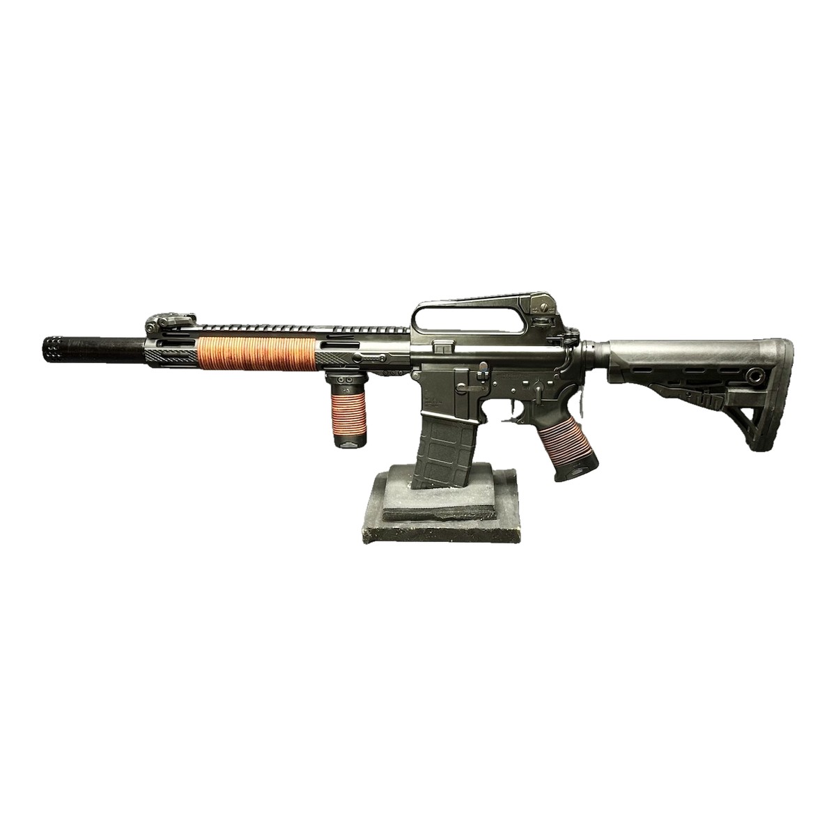 Leather-Wrapped 16″ AR-15 Rifle – 5.56 NATO 3 Leather-Wrapped 16″ AR-15 Rifle – 5.56 NATO, view 3