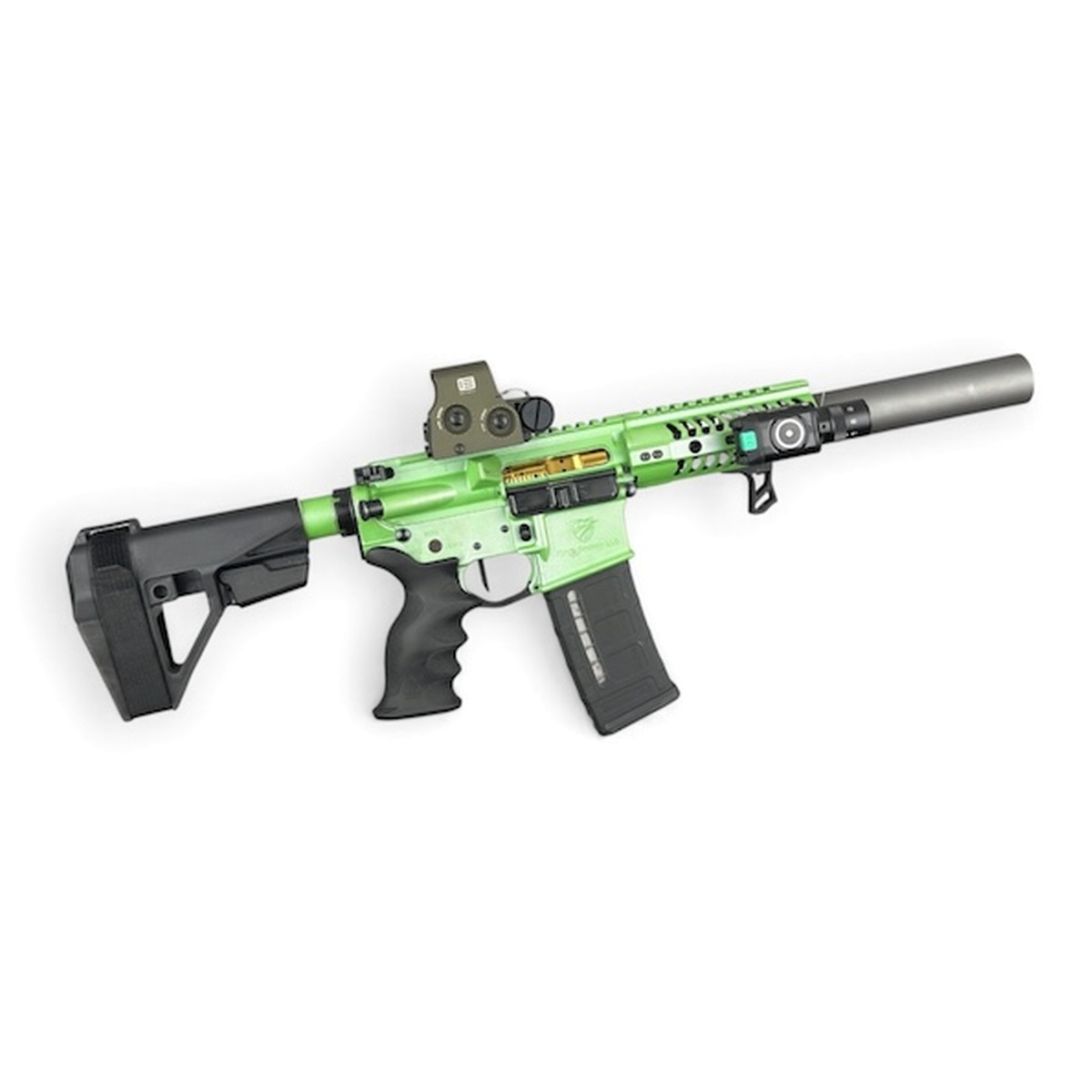 Micro Green Goblin 5″ Suppressed AR-15 Pistol – 5.56 NATO or 300 Blackout