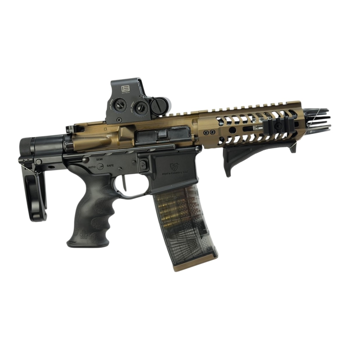 Burnt Bronze Micro Zombie 5″ AR-15 Pistol – 300 Blackout