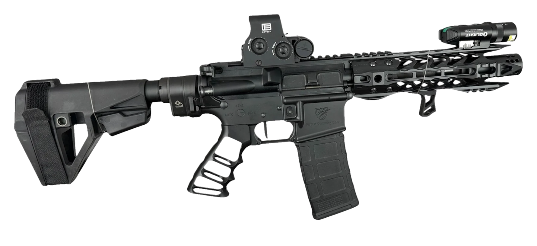 War Lance 7.5-inch folding AR-15 pistol built by Myrl&rsquo;s Country